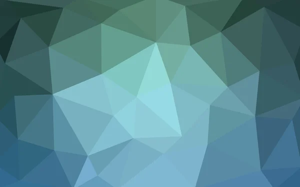 밝은 파란색, 녹색 다각형 디자인 패턴, 삼각형 및 종이 접기 스타일에서 그라데이션 이루어져 있는 — 스톡 벡터