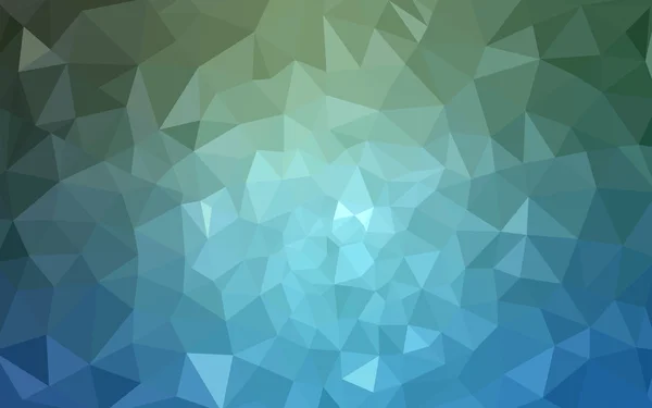 Multicolor green, blue polygonal design pattern, which consist of triangles and gradient in origami style. — Stock Vector