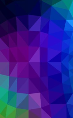 Üçgenler ve degrade origami tarzı oluşur karanlık çok renkli köşeli tasarım deseni