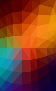 Üçgenler ve degrade origami tarzı oluşur karanlık çok renkli köşeli tasarım deseni