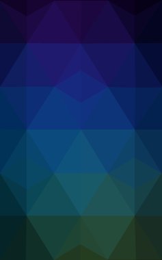 Üçgenler ve degrade origami tarzı oluşur çok renkli koyu yeşil, mavi köşeli tasarım deseni.