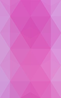 Üçgenler ve degrade origami tarzında oluşan pembe poligonal tasarım deseni.
