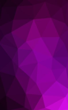 Üçgenler ve degrade origami tarzında oluşan koyu pembe poligonal tasarım deseni