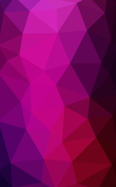 Üçgenler ve degrade origami tarzında oluşan koyu pembe poligonal tasarım deseni