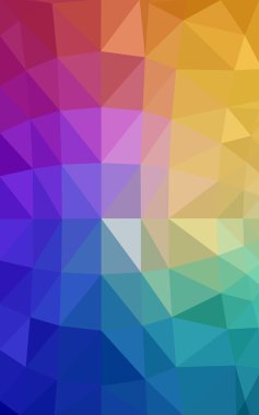 Üçgenler ve degrade origami tarzında oluşan ışık çok renkli köşeli tasarım deseni