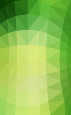 Üçgenler ve degrade origami tarzında oluşan ışık yeşil-sarı poligonal tasarım deseni