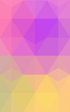 Üçgenler ve degrade origami tarzı oluşur çok renkli pembe, sarı poligonal tasarım deseni.