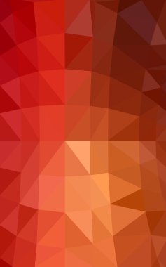 Üçgenler ve degrade origami tarzında oluşan ışık kırmızı köşeli tasarım deseni