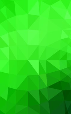 Üçgenler ve degrade origami tarzında oluşan ışık yeşil köşeli tasarım deseni