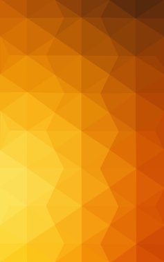 Degrade, arka planda origami stil ve üçgen oluşur turuncu poligonal desen.