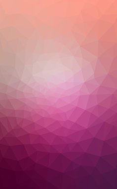 Üçgenler ve degrade origami tarzında oluşan pembe poligonal tasarım deseni.