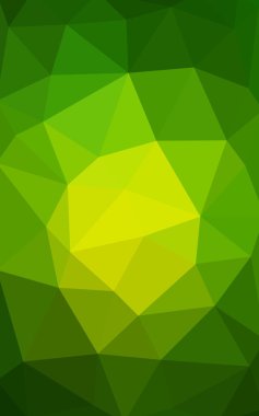 Üçgenler ve degrade origami tarzında oluşan ışık yeşil köşeli tasarım deseni