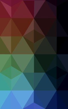 Üçgenler ve degrade origami tarzı oluşur çok renkli koyu poligonal tasarım deseni.