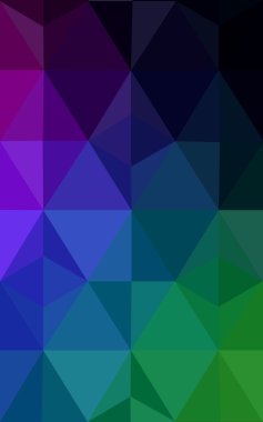 Üçgenler ve degrade origami tarzı oluşur çok renkli koyu poligonal tasarım deseni.