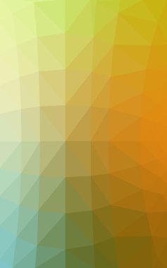 Üçgenler ve degrade origami tarzında oluşan ışık yeşil-sarı poligonal tasarım deseni