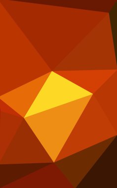 Üçgenler ve degrade origami tarzında oluşan koyu turuncu poligonal tasarım deseni.