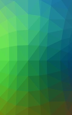 Açık mavi, poligonal tasarım deseni, yeşil üçgenler ve degrade origami tarzı hangi oluşur