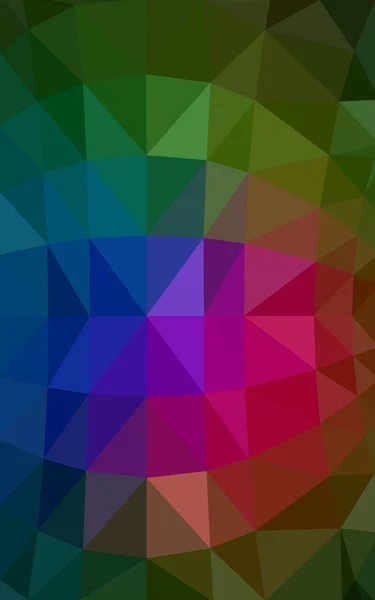 Mørkerosa, grønt, mangekantet mønster som består av trekanter og gradient i origamistil – stockfoto