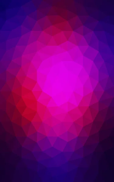 三角形と折り紙スタイルの勾配から成っている多色暗いピンク ・ ブルー多角形デザイン パターン. — ストック写真