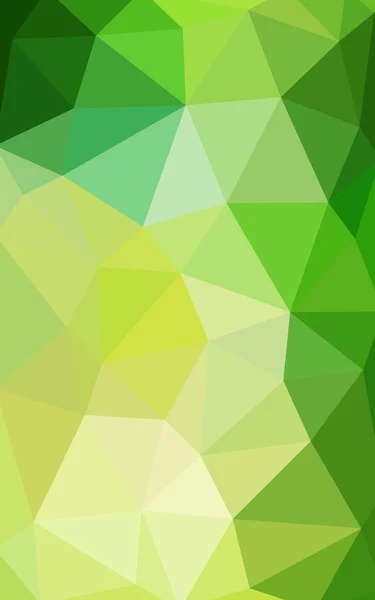 三角形と折り紙スタイルの勾配から成っている光の緑の多角形のデザイン パターン — ストック写真