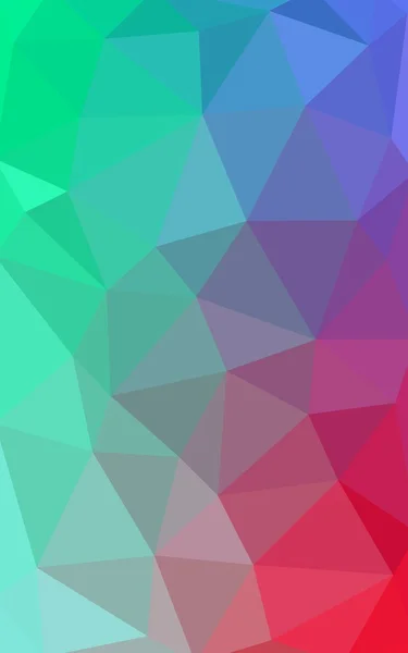 三角形と折り紙スタイルの勾配から成っている光の緑、赤の多角形デザイン パターン — ストック写真