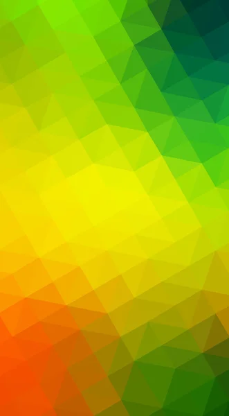 Illustration polygonale multicolore verte, jaune, orange , — Photo