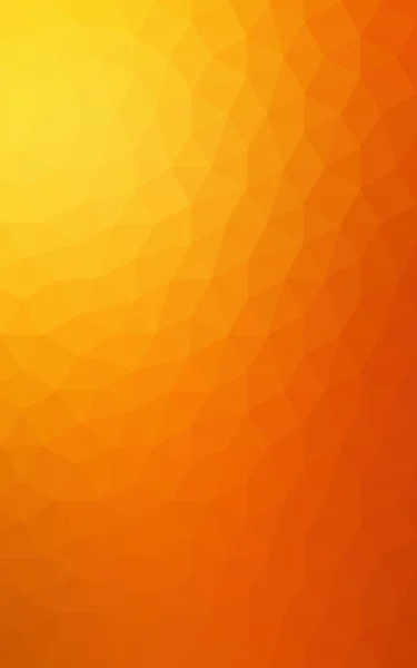 三角形と折り紙スタイルの勾配から成っている多色暗い赤、黄色、オレンジ色の多角形デザイン パターン. — ストック写真