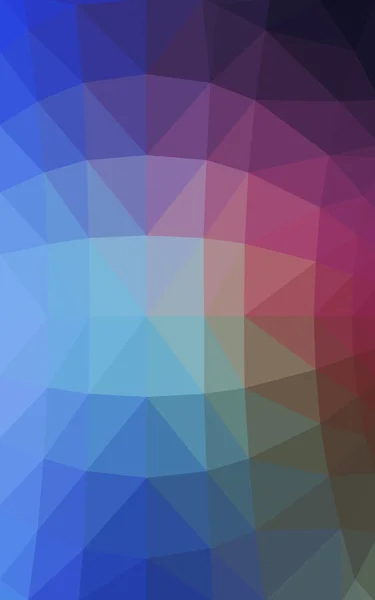 Dunkelrosa, blaues polygonales Muster, das aus Dreiecken und einem Farbverlauf im Origami-Stil besteht — Stockfoto