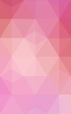 Üçgenler ve degrade origami tarzında oluşan pembe poligonal tasarım deseni.