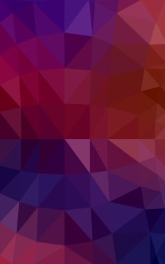 Üçgenler ve degrade origami tarzında oluşan koyu mavi, kırmızı kenarlı tasarım deseni