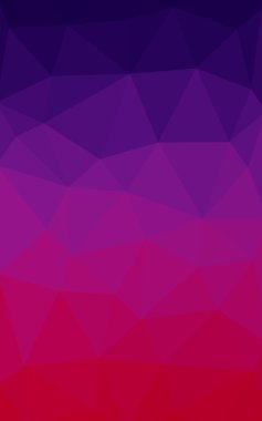 Üçgenler ve degrade origami tarzında oluşan koyu mor, pembe poligonal tasarım deseni