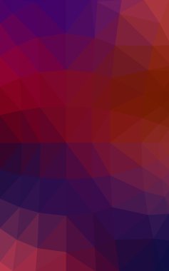 Üçgenler ve degrade origami tarzında oluşan koyu mavi, kırmızı kenarlı tasarım deseni