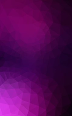 Üçgenler ve degrade origami tarzında oluşan koyu pembe poligonal tasarım deseni.