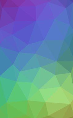 Üçgenler ve degrade origami tarzında oluşan ışık çok renkli köşeli tasarım deseni