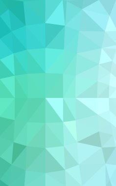 Üçgenler ve degrade origami tarzında oluşan ışık yeşil köşeli tasarım deseni