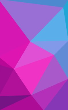 Üçgenler ve degrade origami tarzı oluşur çok renkli pembe, mavi köşeli tasarım deseni.