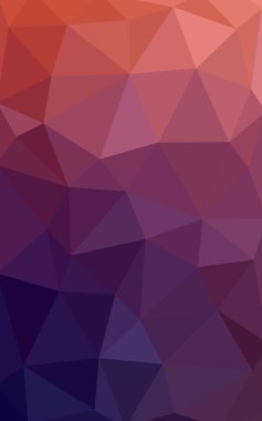 Üçgenler ve degrade origami tarzında oluşan koyu pembe, kırmızı kenarlı tasarım deseni