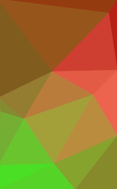 Üçgenler ve degrade origami tarzı oluşur çok renkli kırmızı, yeşil köşeli tasarım deseni.