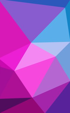 Üçgenler ve degrade origami tarzı oluşur çok renkli pembe, mavi köşeli tasarım deseni.