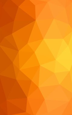 Üçgenler ve degrade origami tarzında oluşan ışık turuncu poligonal tasarım deseni