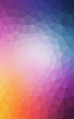 Üçgenler ve degrade origami tarzı oluşur çok renkli pembe, mavi köşeli tasarım deseni.