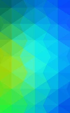 Üçgenler ve degrade origami tarzı oluşur çok renkli yeşil, mavi köşeli tasarım deseni.