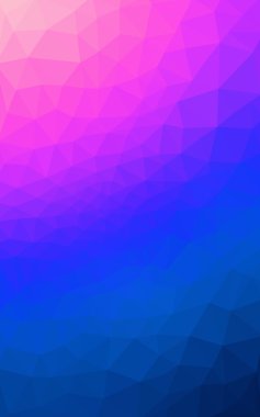 Üçgenler ve degrade origami tarzı oluşur çok renkli pembe, mavi köşeli tasarım deseni.