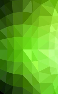 Üçgenler ve degrade origami tarzında oluşan ışık yeşil köşeli tasarım deseni