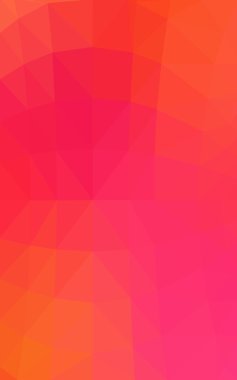 Üçgenler ve degrade origami tarzında oluşan hafif pembe-sarı poligonal tasarım deseni