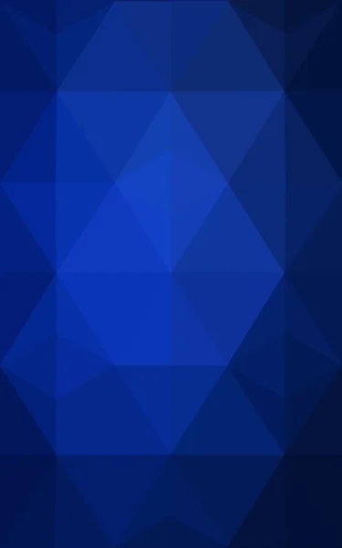 진한 파란색 다각형 디자인 패턴, 삼각형 및 그라데이션 종이 접기 스타일에서의 구성. — 스톡 사진