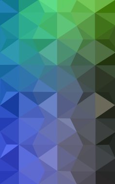 Üçgenler ve degrade origami tarzı oluşur çok renkli yeşil, mavi köşeli tasarım deseni.