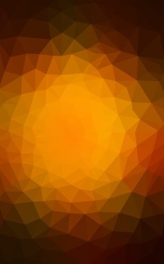 Üçgenler ve degrade origami tarzında oluşan koyu turuncu poligonal tasarım deseni.