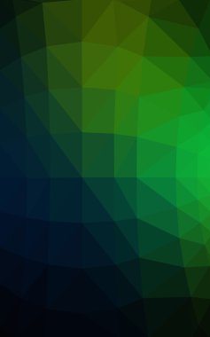 Üçgenler ve degrade origami tarzı oluşur koyu yeşil köşeli tasarım deseni