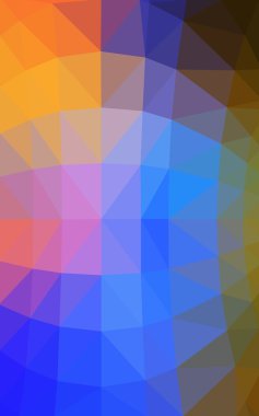 Üçgenler ve degrade origami tarzında oluşan ışık çok renkli köşeli tasarım deseni